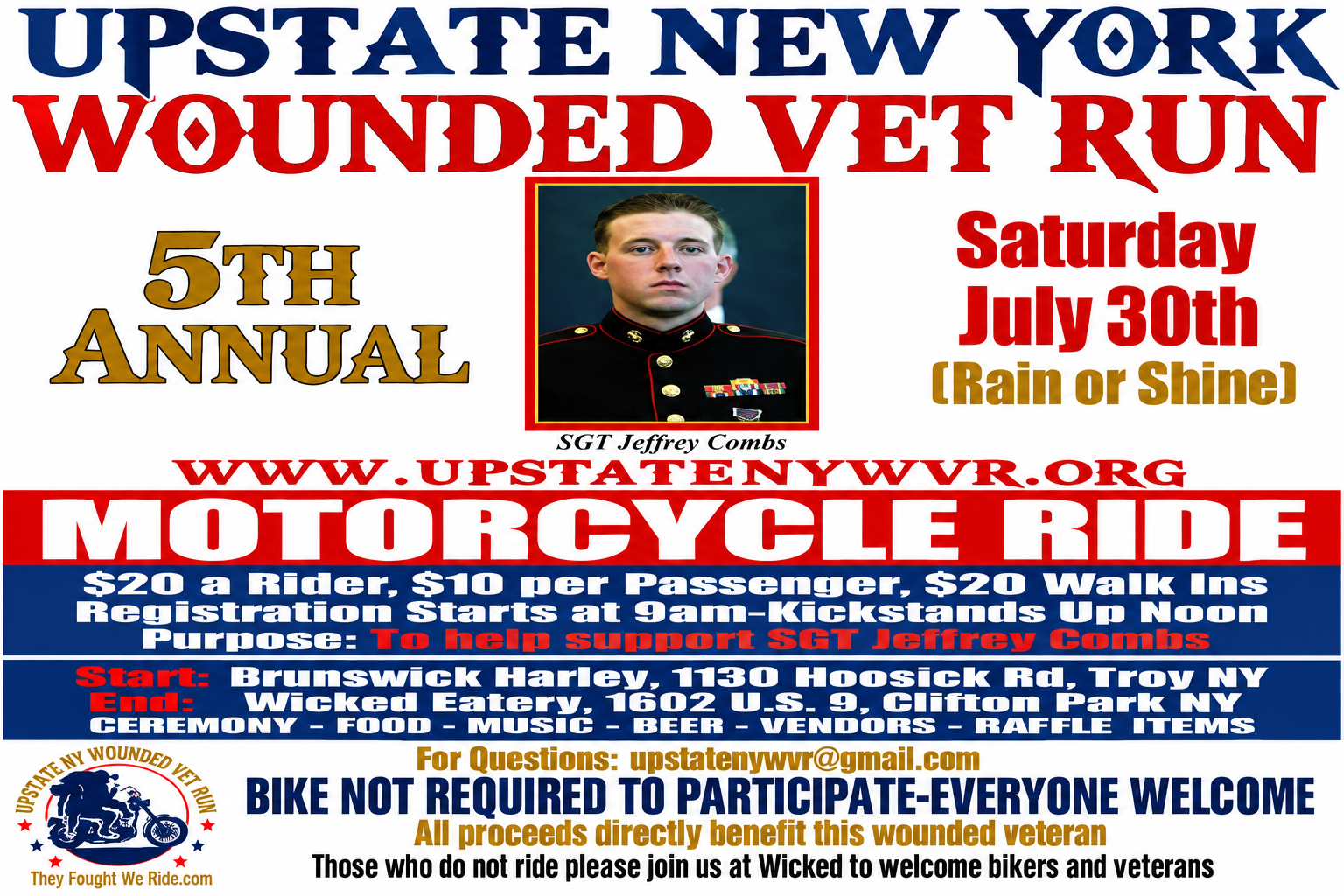 The 5th Annual Upstate NY Wounded Vet Motorcycle Run — July 30, 2022 | Uforia Entertainment & DJ Debonair